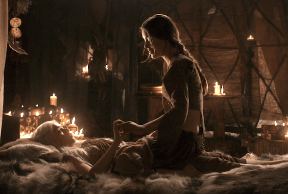 Khaleesi Daenerys Targaryen and Doreah sex scene