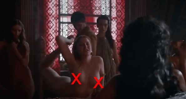 Oberyn orgy with Ellaria, a prostitute and Olyvar - Game of Thrones