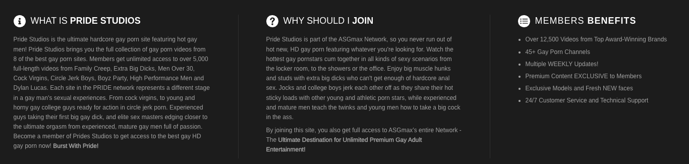 Pride Studios Membership Benefits - Porn Trial Network